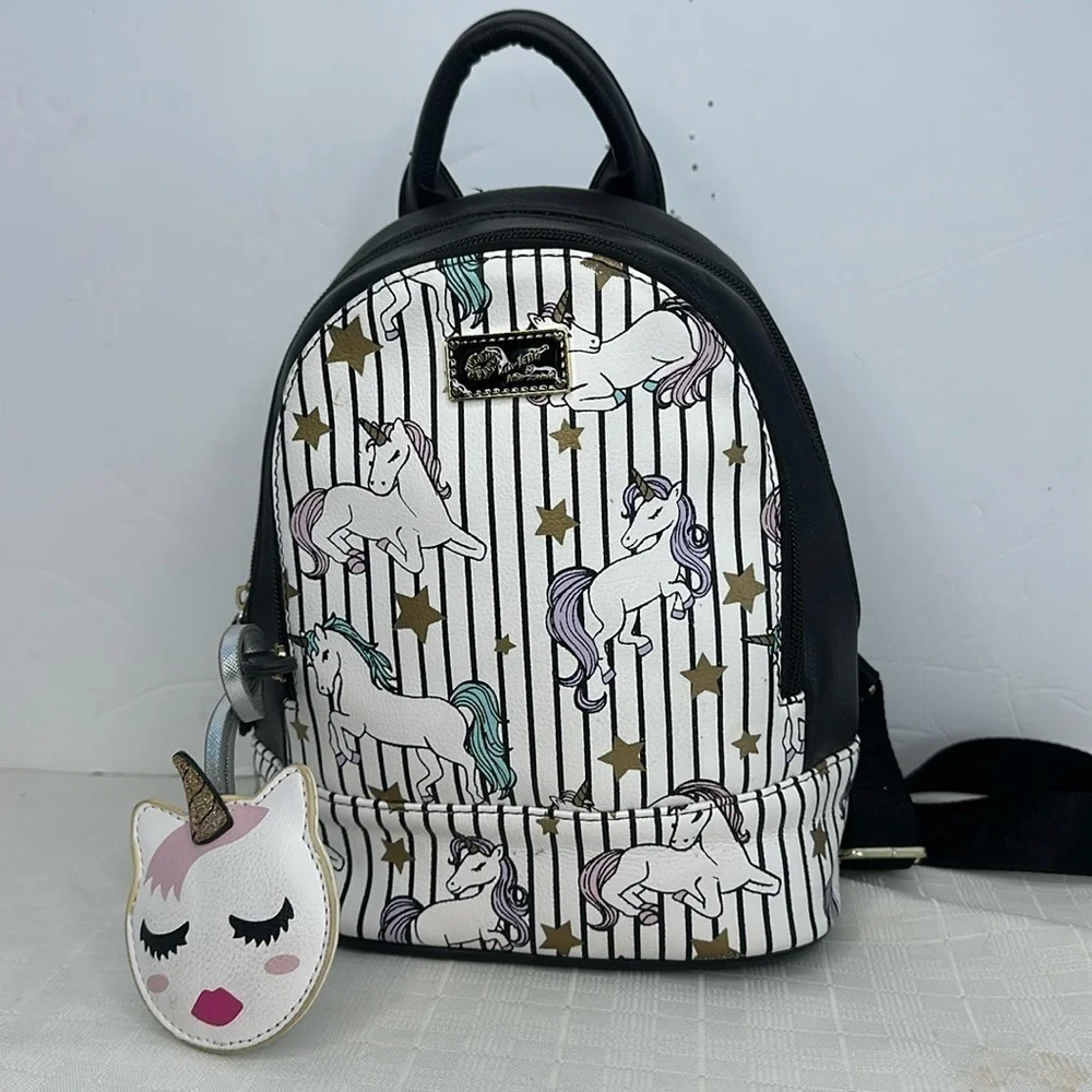 Luv Betsey Johnson Unicorn Star Mini Backpack Bag Purse NWT w/FOB
